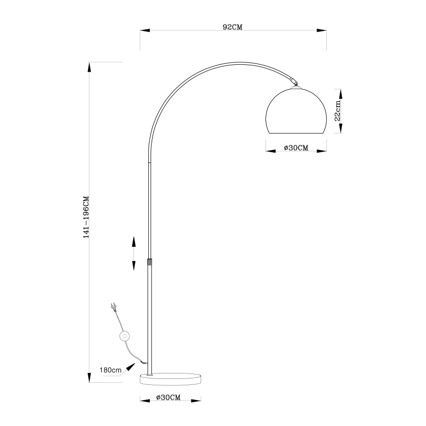 Globo - Επιδαπέδια λάμπα 1xE27/40W/230V