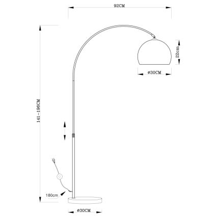 Globo - Επιδαπέδια λάμπα 1xE27/40W/230V