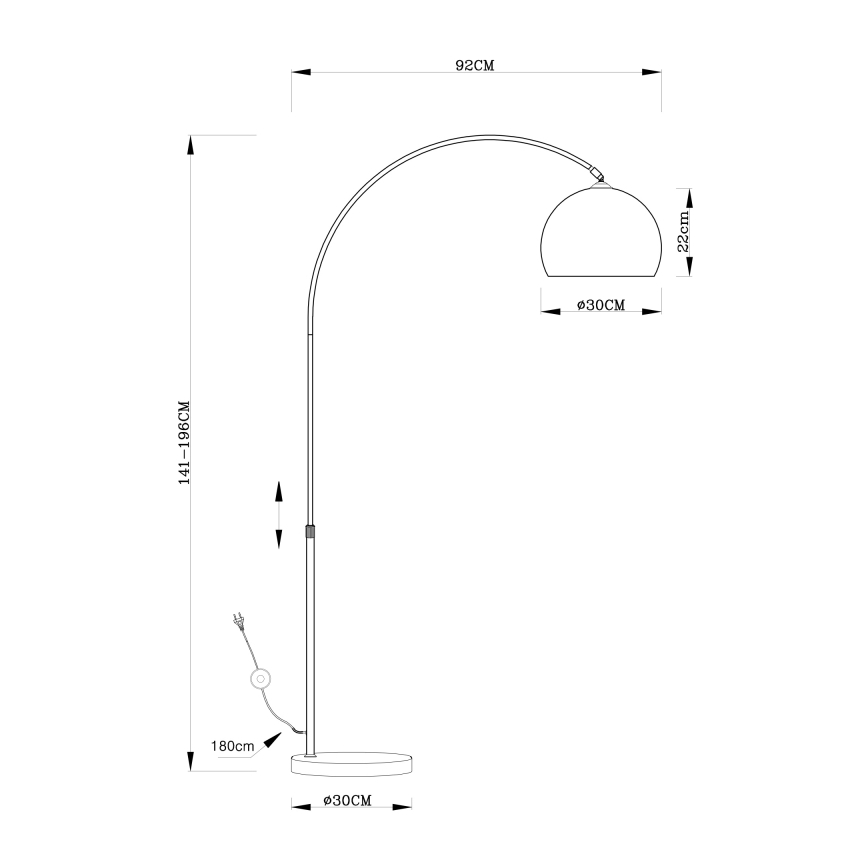 Globo - Επιδαπέδια λάμπα 1xE27/40W/230V