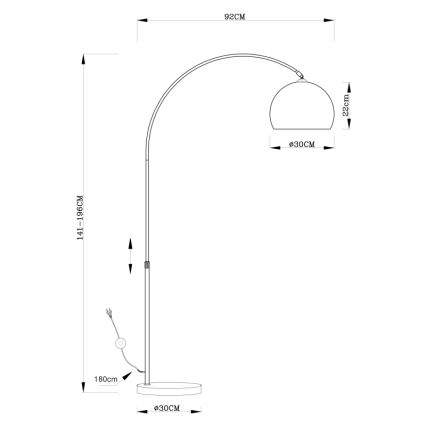 Globo - Επιδαπέδια λάμπα 1xE27/40W/230V