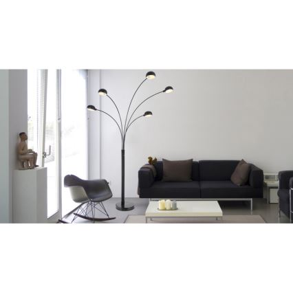 Globo - Επιδαπέδιο φωτιστικό 5xE14/40W/230V μαύρο