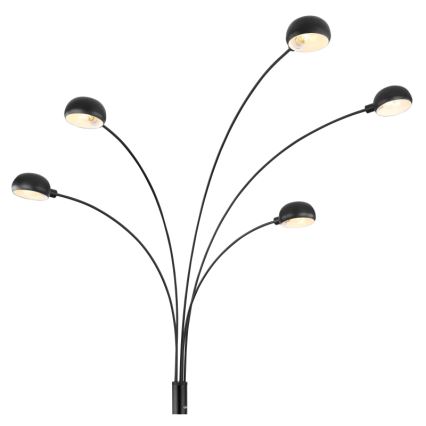 Globo - Επιδαπέδιο φωτιστικό 5xE14/40W/230V μαύρο