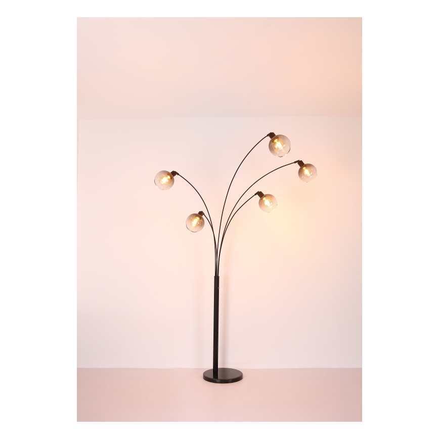 Globo - Επιδαπέδιο φωτιστικό 5xE27/40W/230V φιμέ