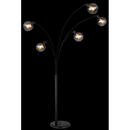 Globo - Επιδαπέδιο φωτιστικό 5xE27/40W/230V φιμέ