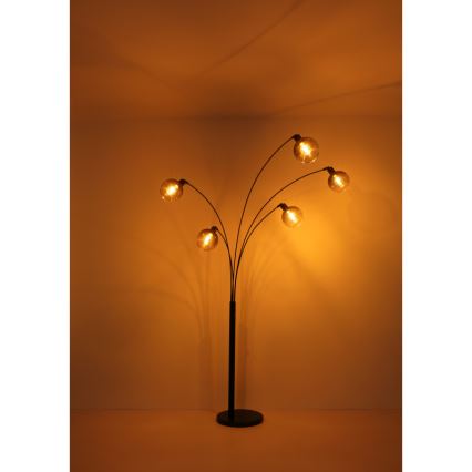 Globo - Επιδαπέδιο φωτιστικό 5xE27/40W/230V φιμέ