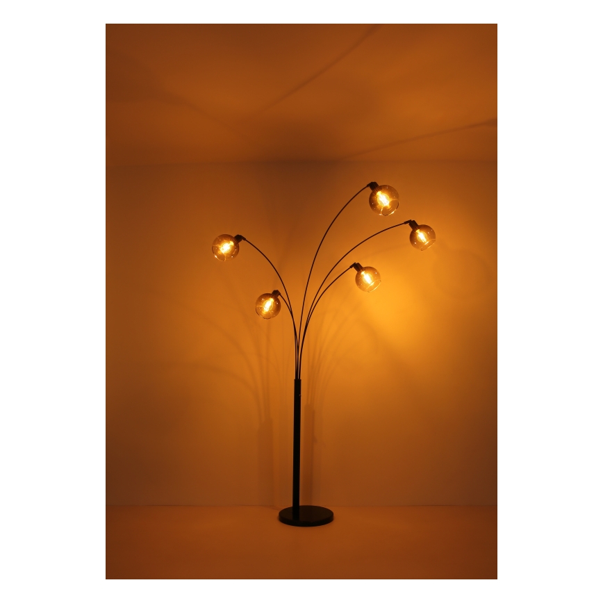 Globo - Επιδαπέδιο φωτιστικό 5xE27/40W/230V φιμέ