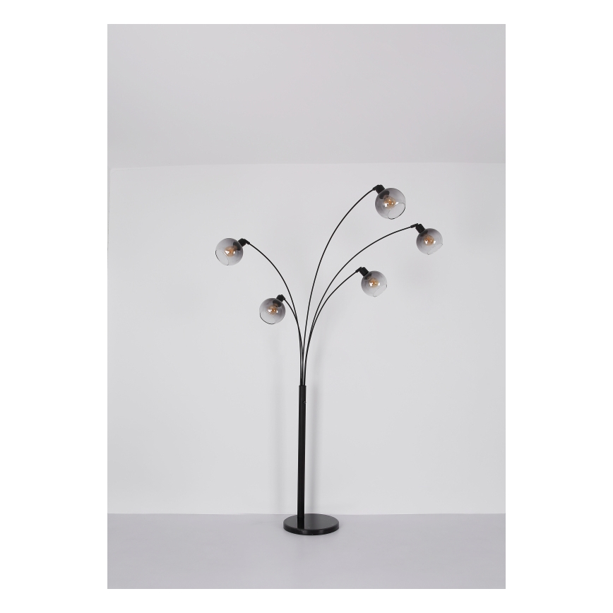 Globo - Επιδαπέδιο φωτιστικό 5xE27/40W/230V φιμέ