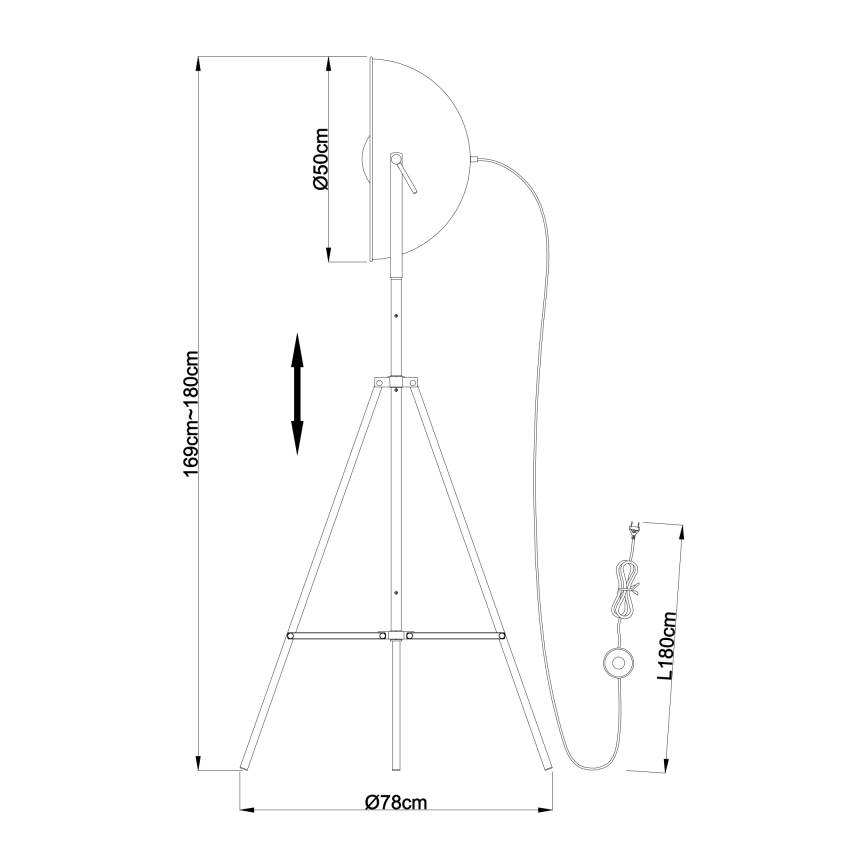 Globo - Επιδαπέδια λάμπα 1xE27/60W/230V