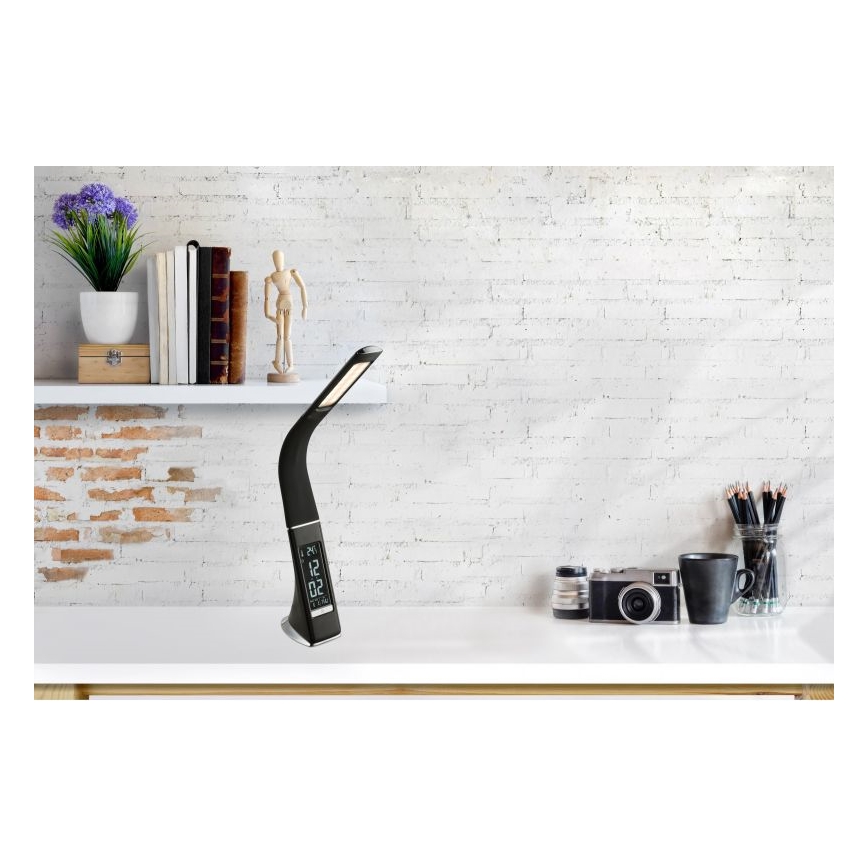 Globo - Ρυθμιζόμενος με αφής επιτραπέζιος φωτισμός LED με οθόνη LED/6,5W/230V 3000/4500/5800K μαύρο