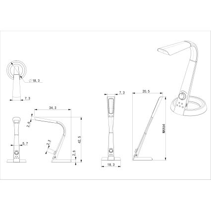 Globo - LED RGB Eπιτραπέζια λάμπα dimming LED/8W/230V + LED/2W