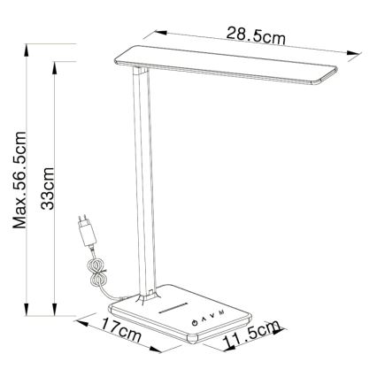 Globo - Επιτραπέζια λάμπα dimmer LED LED/5W/230V