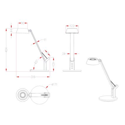 Globo - LED Dimmable επιτραπέζια λάμπα LED/8W/230V