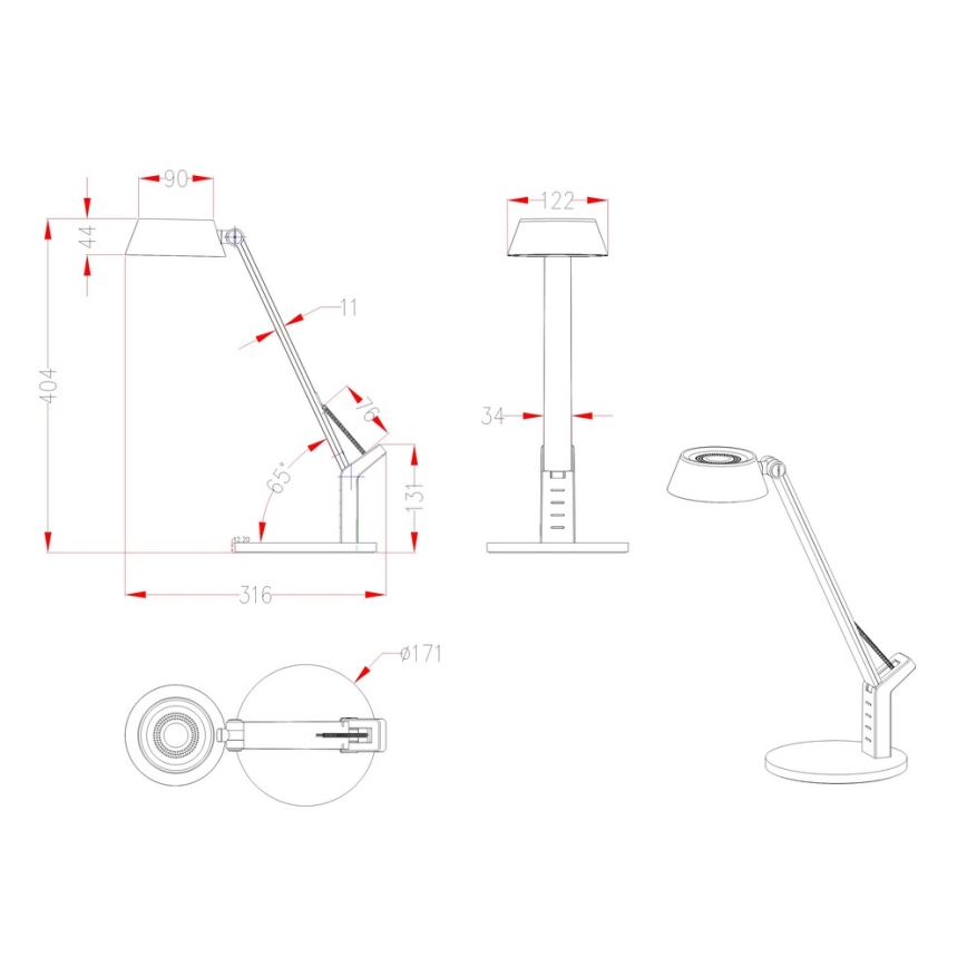Globo - LED Dimmable επιτραπέζια λάμπα LED/8W/230V