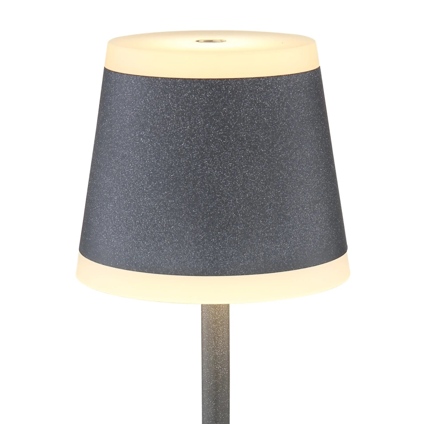 Globo - LED Dimmable επαναφορτιζόμενο επιτραπέζιο φωτιστικό αφής LED/4,6W/3,7V 3000K 1800mAh γκρι IP54