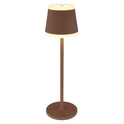 Globo - LED Dimmable επαναφορτιζόμενο επιτραπέζιο φωτιστικό αφής LED/4,6W/3,7V 3000K 1800mAh καφέ IP54
