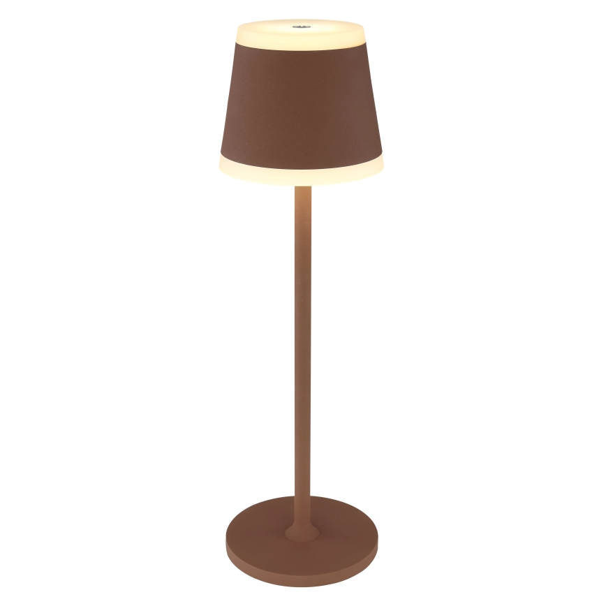 Globo - LED Dimmable επαναφορτιζόμενο επιτραπέζιο φωτιστικό αφής LED/4,6W/3,7V 3000K 1800mAh καφέ IP54