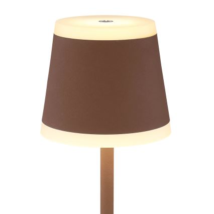 Globo - LED Dimmable επαναφορτιζόμενο επιτραπέζιο φωτιστικό αφής LED/4,6W/3,7V 3000K 1800mAh καφέ IP54