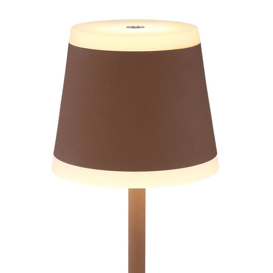 Globo - LED Dimmable επαναφορτιζόμενο επιτραπέζιο φωτιστικό αφής LED/4,6W/3,7V 3000K 1800mAh καφέ IP54
