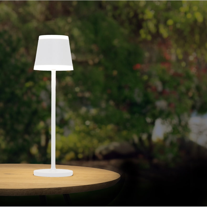 Globo - LED Dimmable επαναφορτιζόμενο επιτραπέζιο φωτιστικό αφής LED/4,6W/230V 1800 mAh USB IP54 λευκό