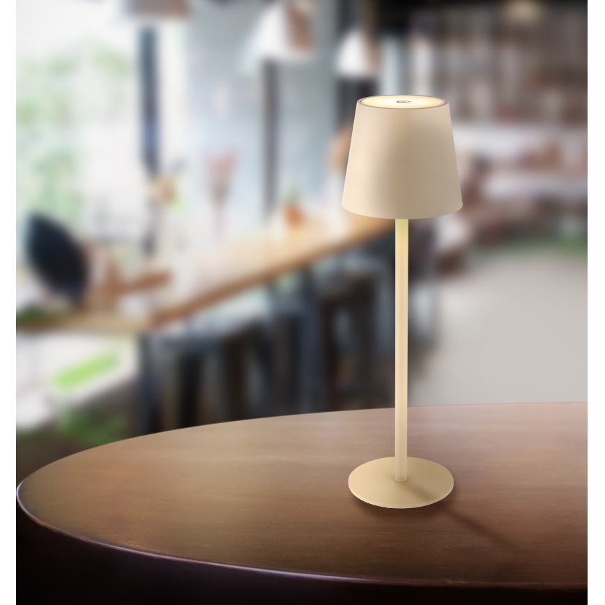Globo - LED Dimming αφής Εξωτερικού χώρου φωτιστικό LED/3W/3,7V IP44 1800 mAh USB μπεζ