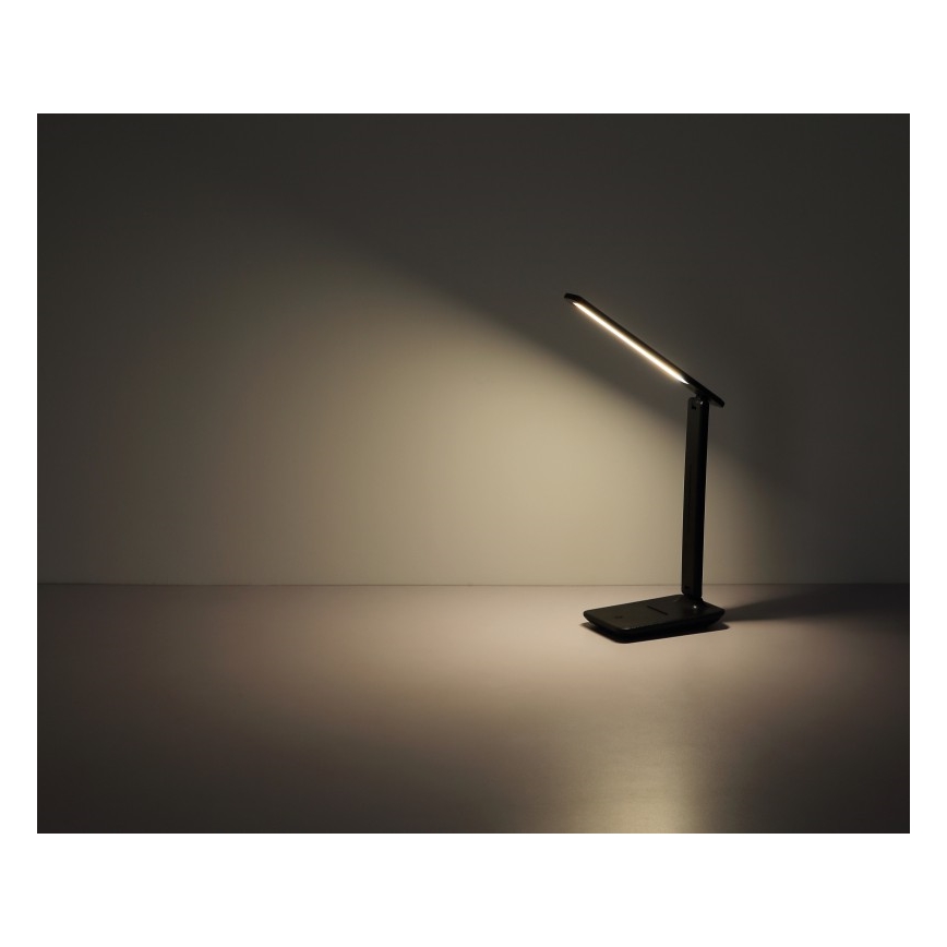 Globo - LED επιτραπέζιο επαναφορτιζόμενο φωτιστικό με λειτουργία αφής και ρυθμιζόμενη ένταση LED/4W/5V 2700/4000/6500K 1800 mAh μαύρο