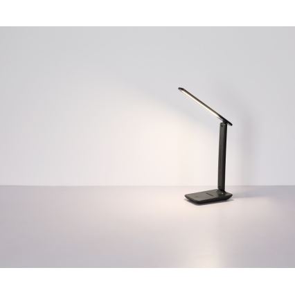 Globo - LED επιτραπέζιο επαναφορτιζόμενο φωτιστικό με λειτουργία αφής και ρυθμιζόμενη ένταση LED/4W/5V 2700/4000/6500K 1800 mAh μαύρο