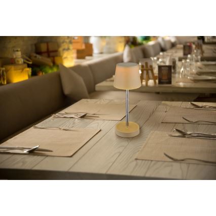 Globo - Επιτραπέζιο επαναφορτιζόμενο φωτιστικό LED με αίσθηση αφής και ρύθμιση φωτεινότητας, 1,2W/3V 1200 mAh