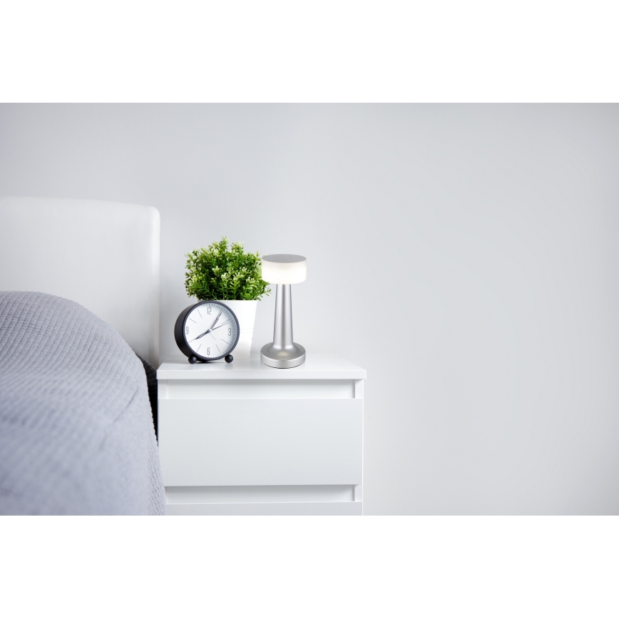 Globo - Επιτραπέζια λάμπα αφής dimming LED LED/1W/3,7V 2700K/4000K/6500K 800 mAh USB ματ χρώμιο