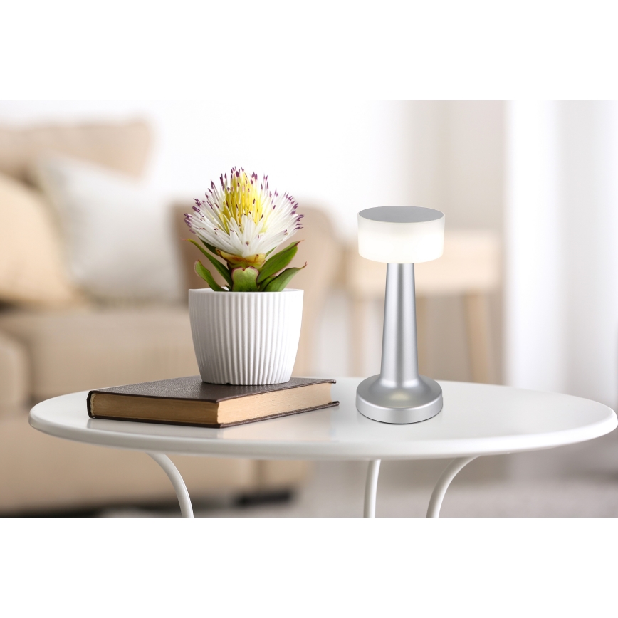 Globo - Επιτραπέζια λάμπα αφής dimming LED LED/1W/3,7V 2700K/4000K/6500K 800 mAh USB ματ χρώμιο
