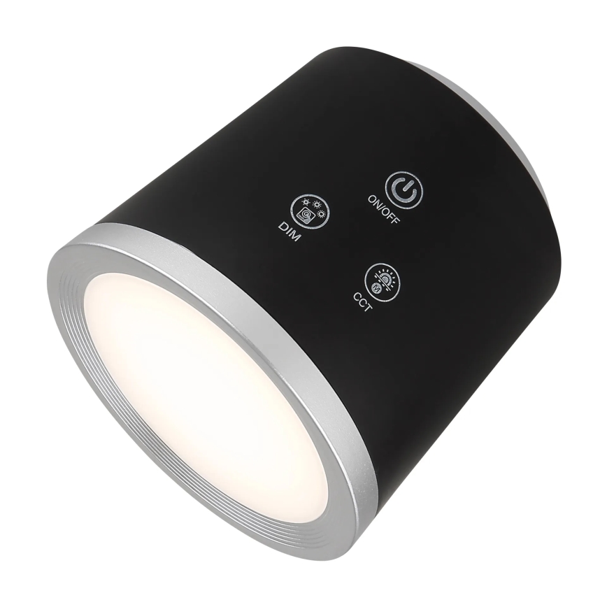 Globo - Επιτραπέζια λάμπα αφής dimming LED 4σε1 LED/6W/3,7V 3000K/4000K/6500K 1500 mAh USB μαύρο