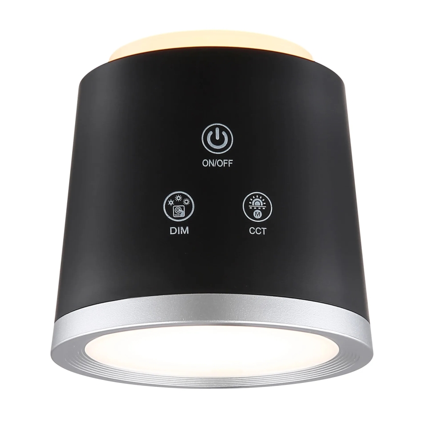 Globo - Επιτραπέζια λάμπα αφής dimming LED 4σε1 LED/6W/3,7V 3000K/4000K/6500K 1500 mAh USB μαύρο