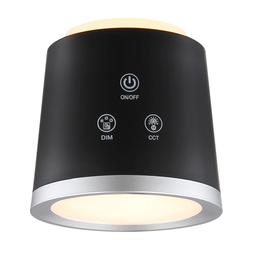 Globo - Επιτραπέζια λάμπα αφής dimming LED 4σε1 LED/6W/3,7V 3000K/4000K/6500K 1500 mAh USB μαύρο