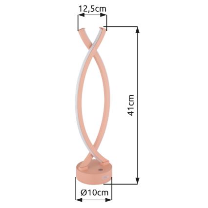 Globo - Επιτραπέζια λάμπα αφής dimming LED LED/1W/3,7V 3000K 1800 mAh USB ροζ