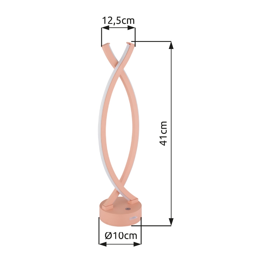 Globo - Επιτραπέζια λάμπα αφής dimming LED LED/1W/3,7V 3000K 1800 mAh USB ροζ