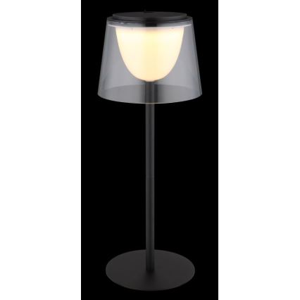 Globo - LED Dimming αφής Εξωτερικού χώρου επιτραπέζιο φωτιστικό LED/1,8W/5V IP44 1800 mAh μαύρο/διαφανές