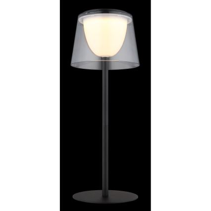 Globo - LED Dimming αφής Εξωτερικού χώρου επιτραπέζιο φωτιστικό LED/1,8W/5V IP44 1800 mAh μαύρο/διαφανές