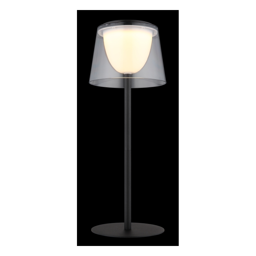 Globo - LED Dimming αφής Εξωτερικού χώρου επιτραπέζιο φωτιστικό LED/1,8W/5V IP44 1800 mAh μαύρο/διαφανές