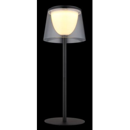 Globo - LED Dimming αφής Εξωτερικού χώρου επιτραπέζιο φωτιστικό LED/1,8W/5V IP44 1800 mAh μαύρο/φιμέ