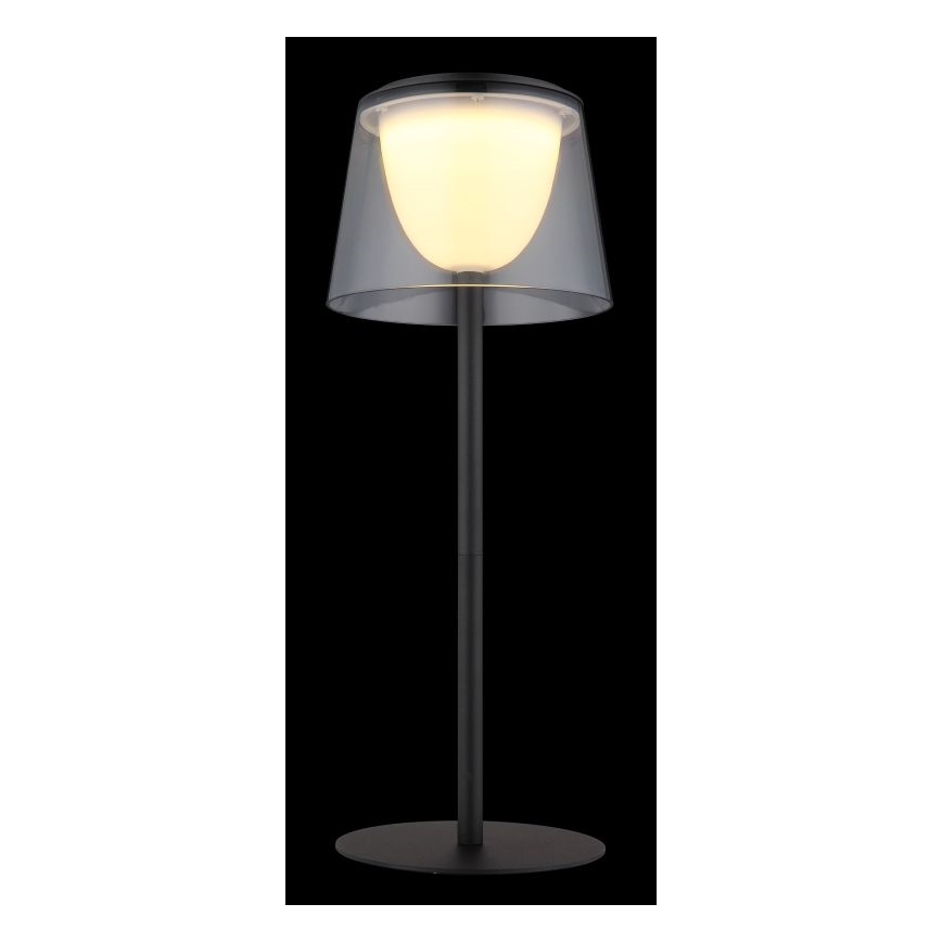 Globo - LED Dimming αφής Εξωτερικού χώρου επιτραπέζιο φωτιστικό LED/1,8W/5V IP44 1800 mAh μαύρο/φιμέ