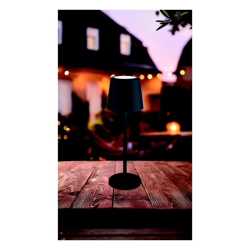 Globo - LED Dimming Εξωτερικού χώρου αφής επιτραπέζιο φωτιστικό LED/2W/5V 3000/4000/6000K 2200 mAh IP44 μαύρο