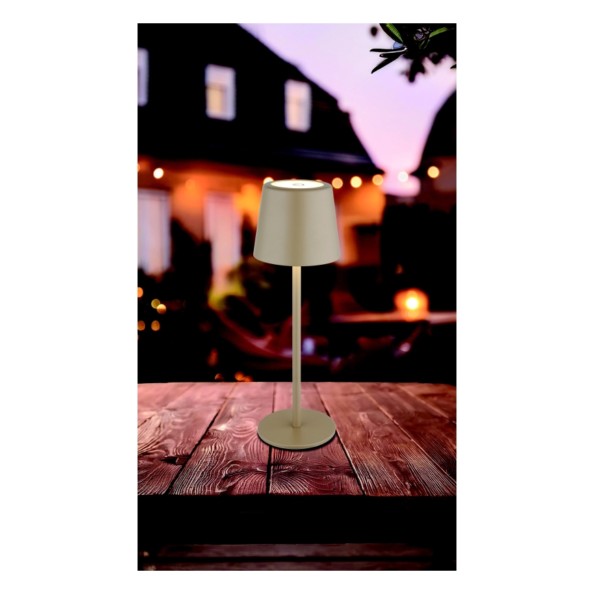 Globo - LED Dimming Εξωτερικού χώρου αφής επιτραπέζιο φωτιστικό LED/2W/5V 3000/4000/6000K 2200 mAh IP44 κρεμ