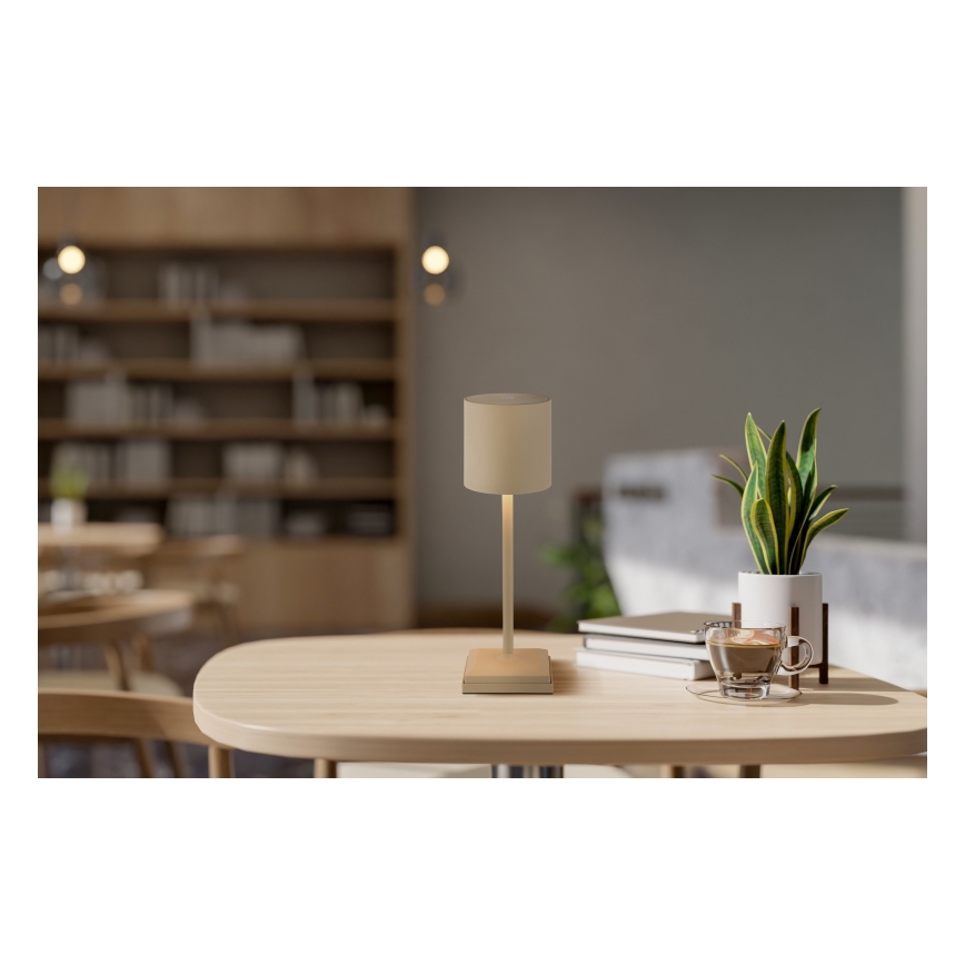 Globo - LED ρυθμιζόμενη επιτραπέζια λάμπα αφής, επαναφορτιζόμενη LED/1,5W/5V 2200 mAh, μπεζ