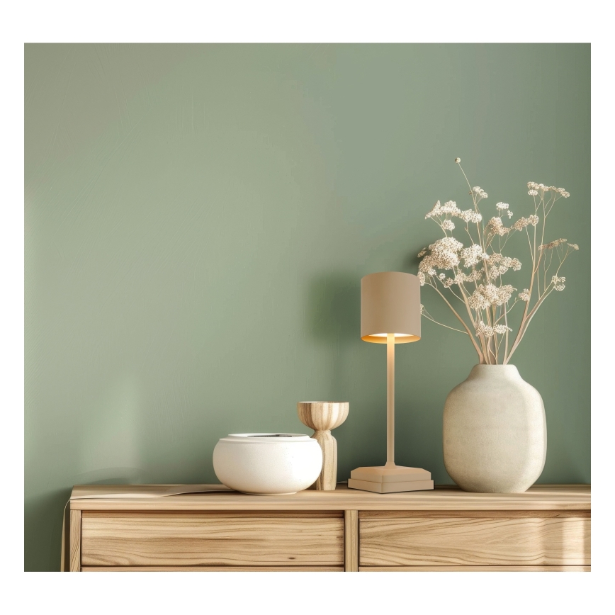 Globo - LED ρυθμιζόμενη επιτραπέζια λάμπα αφής, επαναφορτιζόμενη LED/1,5W/5V 2200 mAh, μπεζ