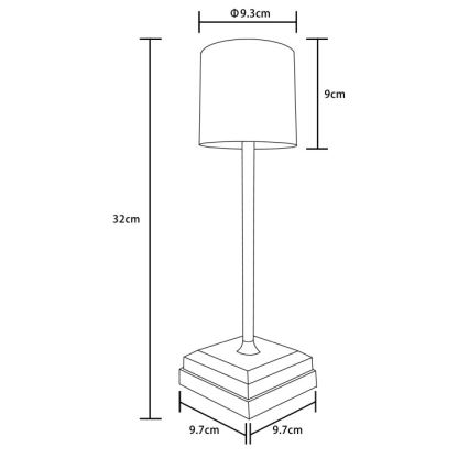 Globo - LED ρυθμιζόμενη επιτραπέζια λάμπα αφής, επαναφορτιζόμενη LED/1,5W/5V 2200 mAh, μπεζ