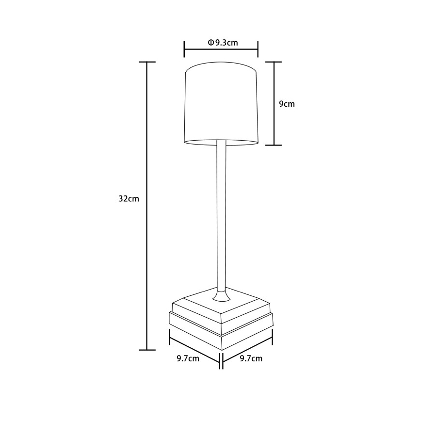Globo - LED ρυθμιζόμενη επιτραπέζια λάμπα αφής, επαναφορτιζόμενη LED/1,5W/5V 2200 mAh, μπεζ