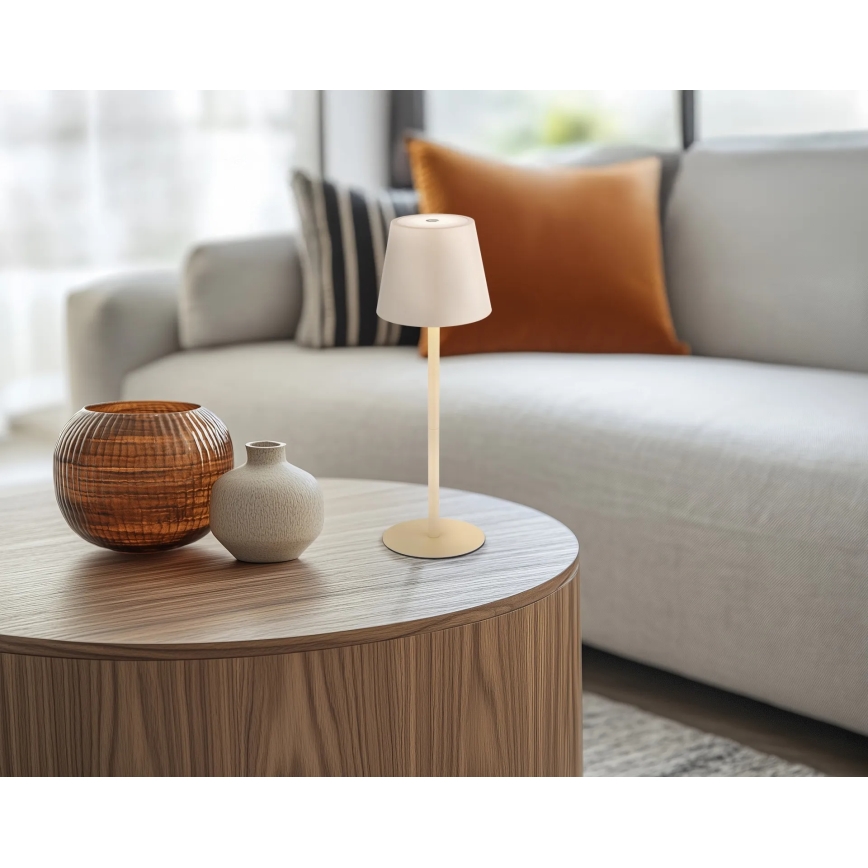 Globo - Ρυθμιζόμενο επαναφορτιζόμενο εξωτερικό επιτραπέζιο φωτιστικό αφής 3‑σε‑1 LED/3W/5V 3000/4000/5000K IP54 1800 mAh