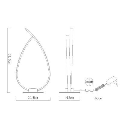 Globo - LED Επιτραπέζιο φωτιστικό LED/6W/230V ασημί