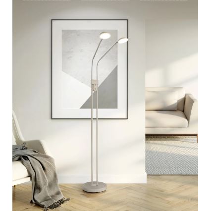 Globo - Ρυθμιζόμενο φωτιστικό δαπέδου LED 2xLED/6,5W/230V 2700/3350/4000K μπεζ