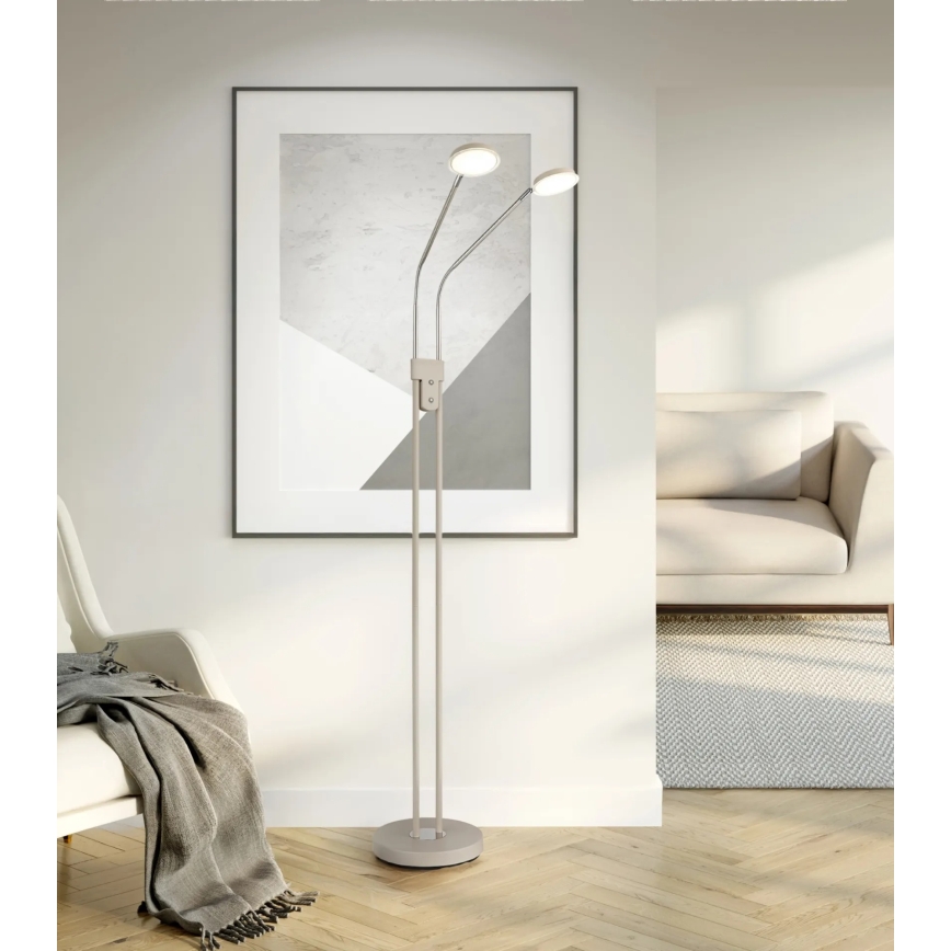 Globo - Ρυθμιζόμενο φωτιστικό δαπέδου LED 2xLED/6,5W/230V 2700/3350/4000K μπεζ
