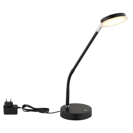 Globo - Ρυθμιζόμενη επιτραπέζια λάμπα αφής LED/6,5W/230V 2700/3350/4000K μαύρη